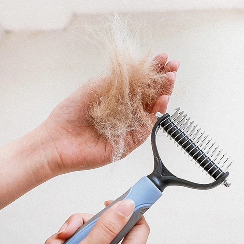 Dematting & Deshedding Brush For Cats & Dogs