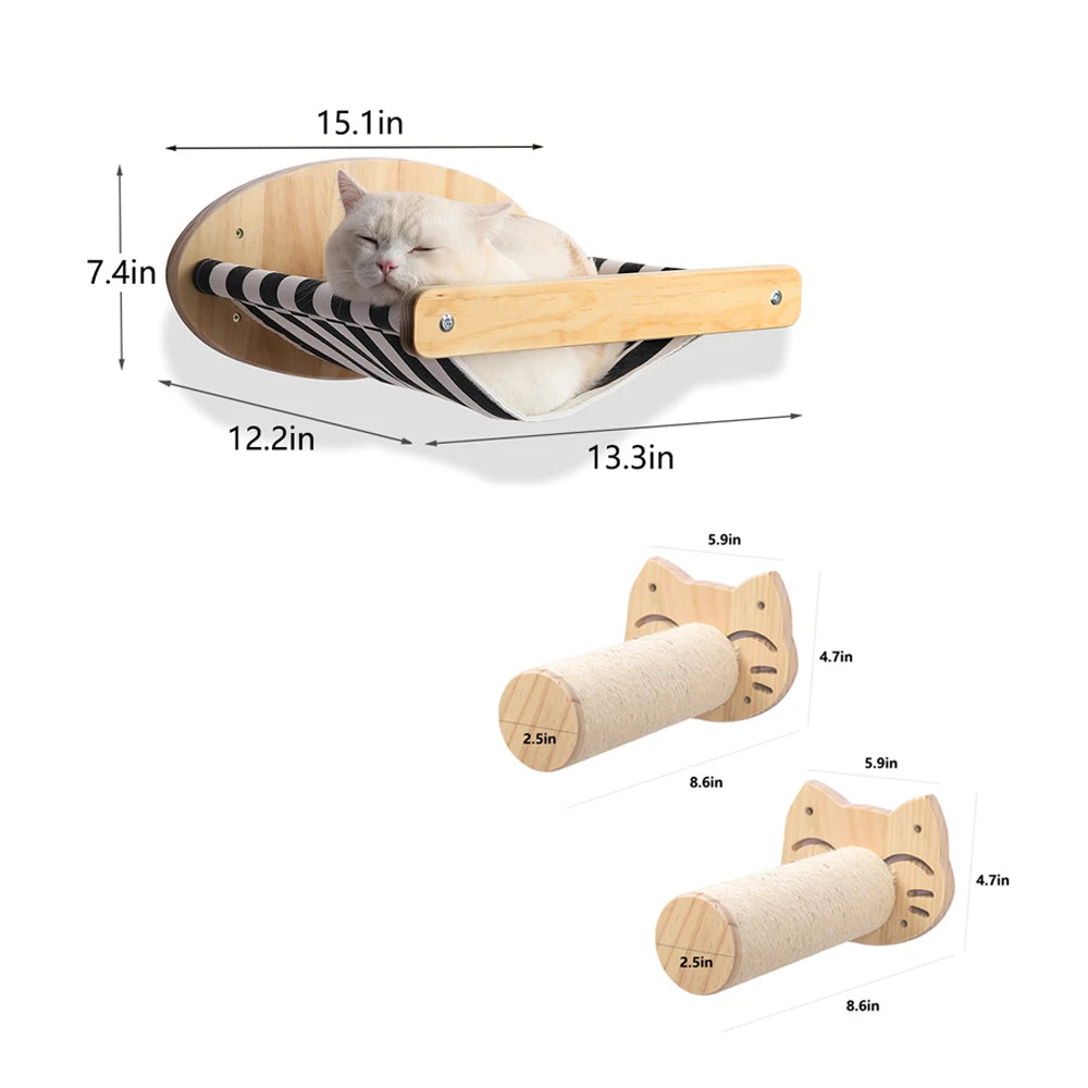 Wall-Mounted Cat Furniture Set